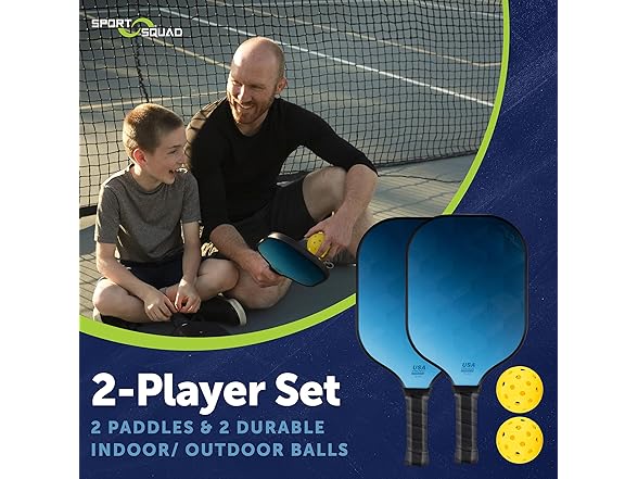 Sport Squad Pickleball Paddle Set 2-Player