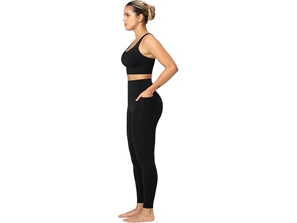 Sunzel Womens Leggings 25in S Black W/pockets