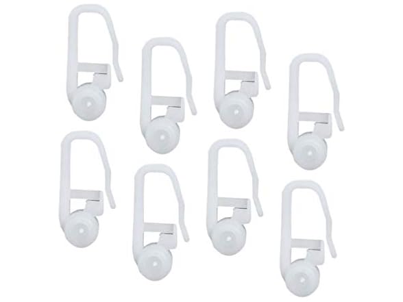 FOMIYES 50 Pcs Curtain Track Glider Hooks Pla