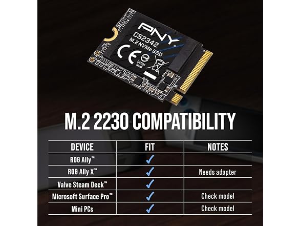 PNY CS2342 2TB Gen4 PCIe NVMe M.2 2230
