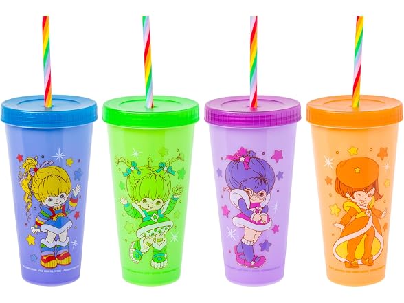 SilRainbow Brite Starlite, 4 Pack Color Changing Tumbler, 24oz