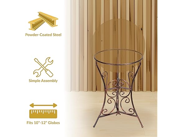 Sunnydaze Bronze Steel Gazing Ball Stand