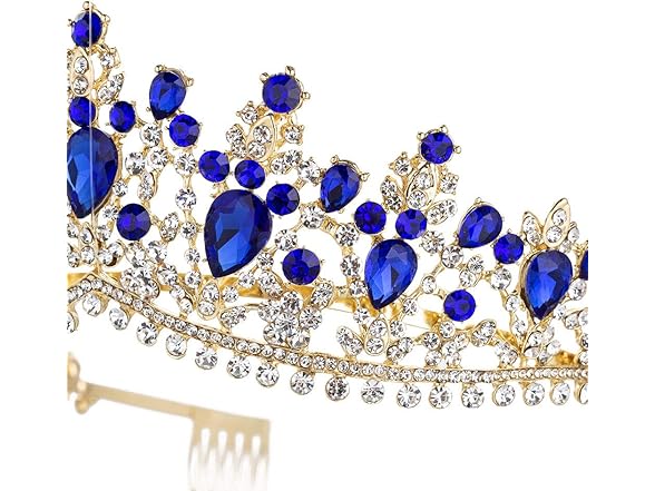 Royal Blue Crystal Tiara
