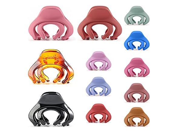 FITDON 4PCS Large & 8PCS Small Jaw Clips