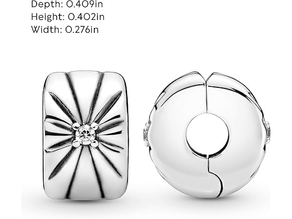 Pandora Sparkling Sunburst Clip Charm