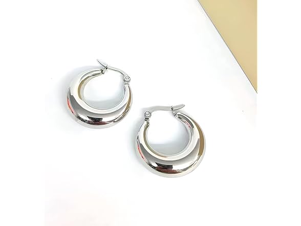 Envedette Silver Hoop Earrings