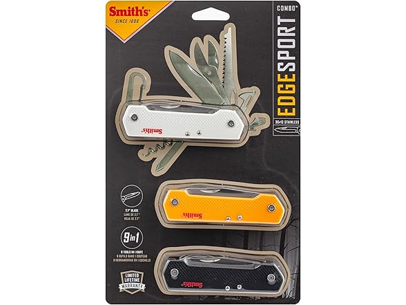 SMITH’S 3-Pack Multi-Tool Knife Combo