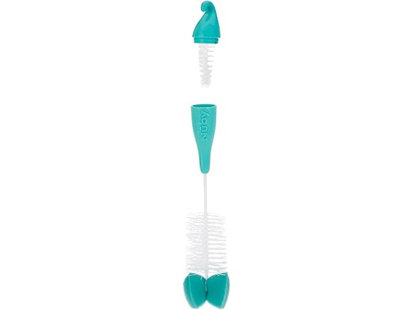 Nuby Bottle and Nipple Brush with Bristles and Sponge