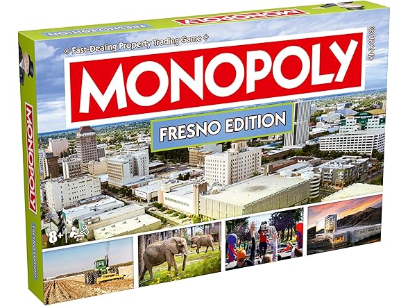 Top Trumps Monopoly Board Game Fresno CA Edition : 2-6 P