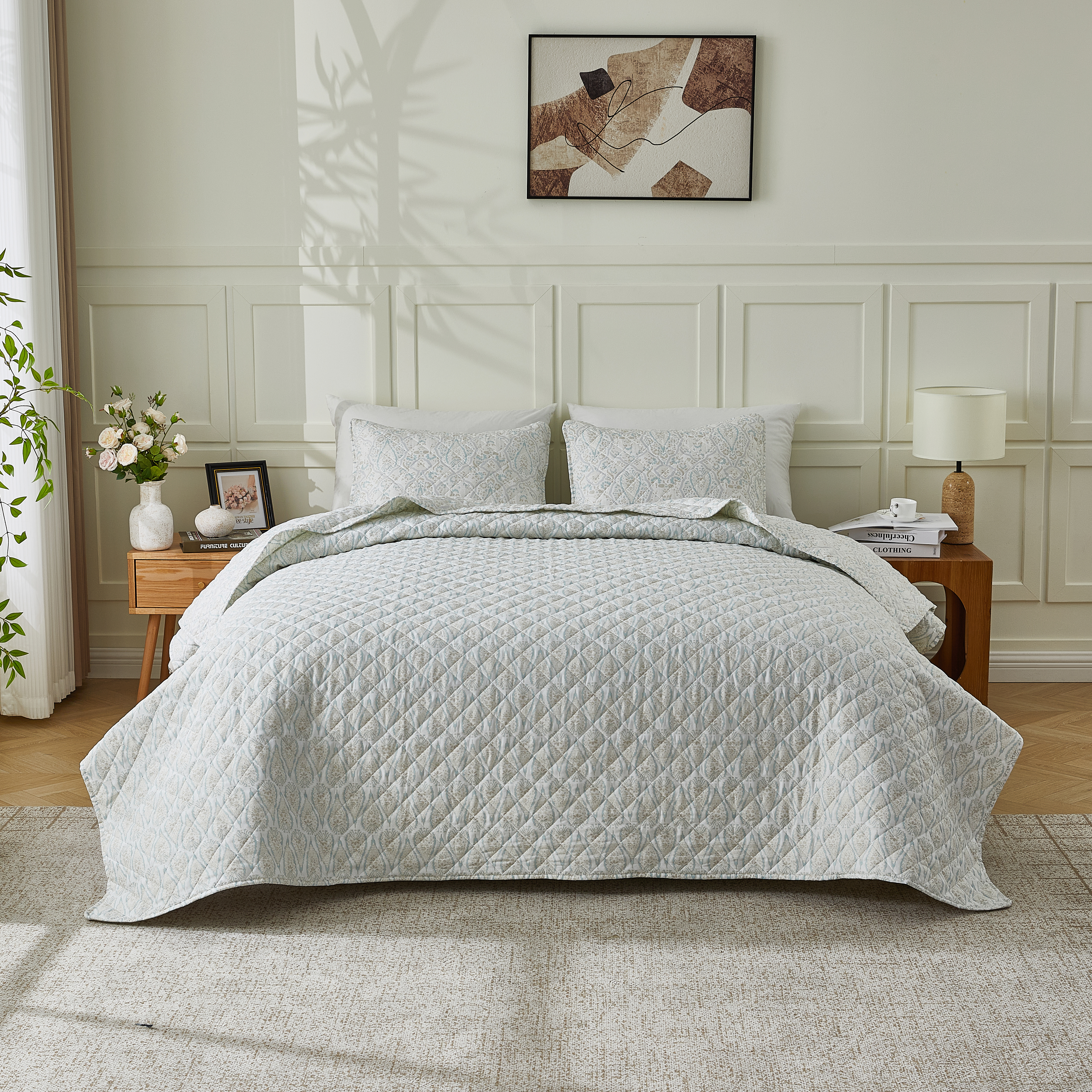 Patina Vie Vintage Floral 3Pc Quilt Set - Gallery 33