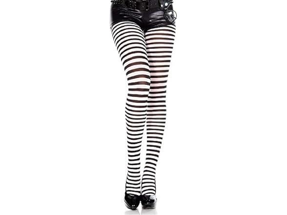 Music Legs Striped Tights - One Size