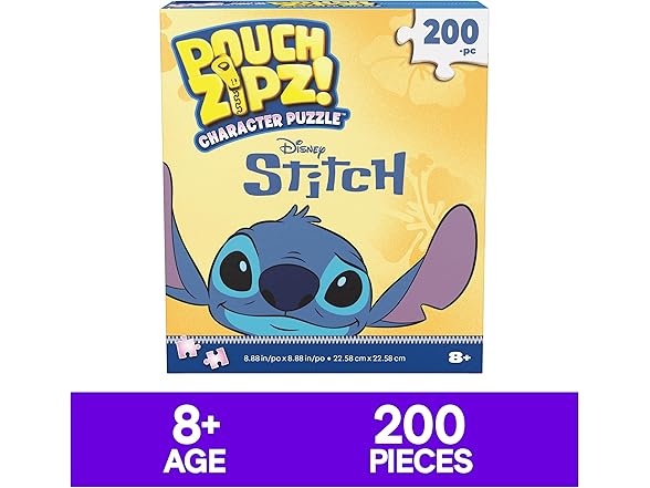 Pouch Zipz Disney's Stitch Micro Puzzle in Collectible Vinyl Zippered Case