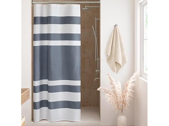 Madison Park Spa Waffle Weave Stall Shower Curtain