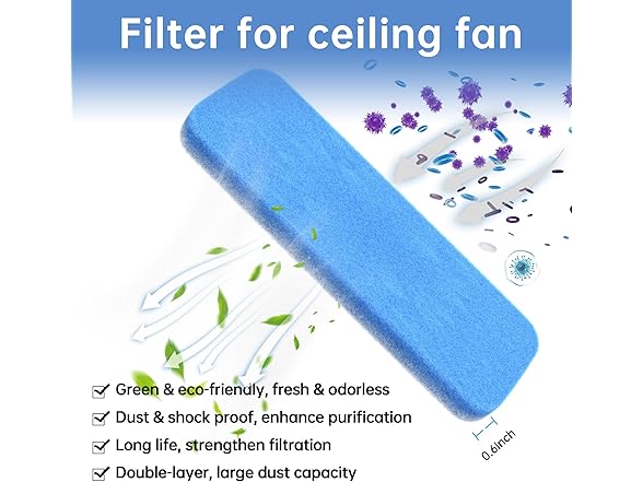 DIAMONDFORGE Ceiling Fan Filters for Blades