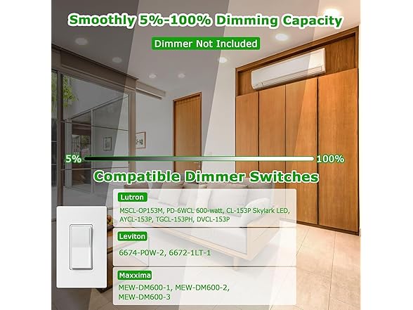 Yochoice 12 Pack 6 Inch 5CCT Ultra-Thin LED Lights