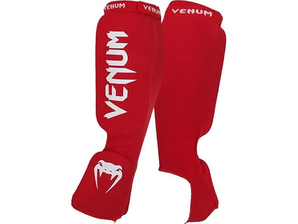 Venum "Kontact" Shin Instep Guards, Red