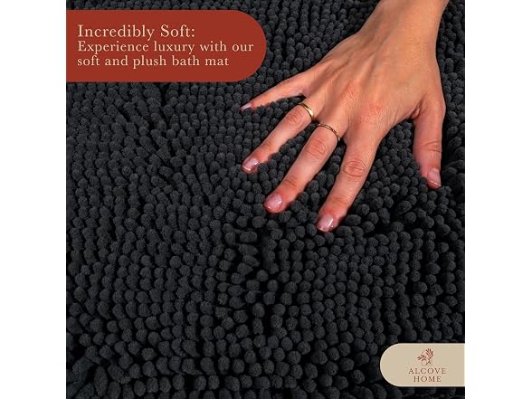 Highly Absorbent Bath Rug - Elegant Gray