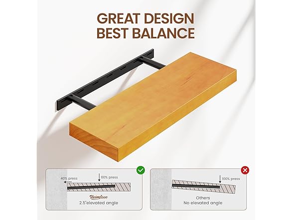 Pine Floating Wall Shelves