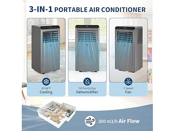 GarveeLife 8000 BTU Portable Air Conditioner