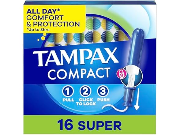 Tampax Compact Pearl Tampons 16 Count