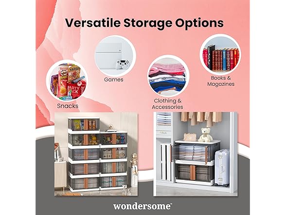 Wondersome Collapsible Storage Bins - 6-Pk