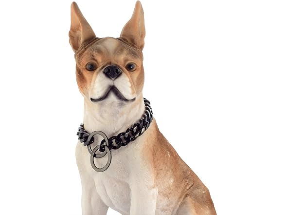 Dog Chain Collar Black Color High Polished S