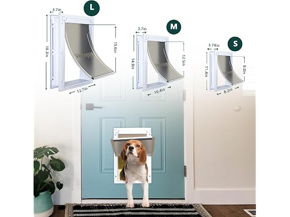 Vegeggs Pet Door, Interior and Exterior Large