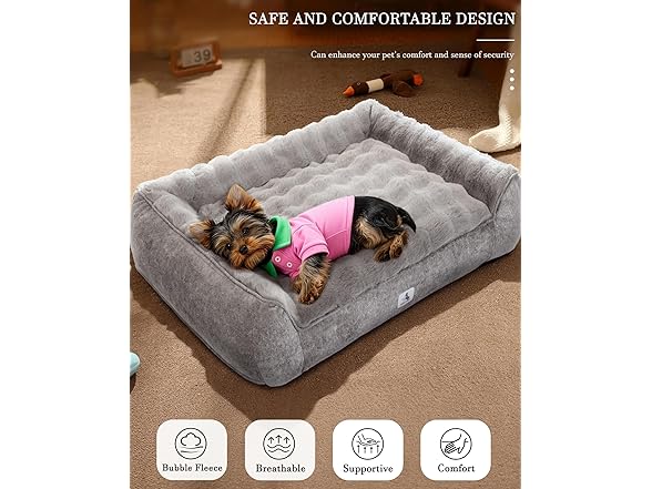 Welfibr Gray Small Pet Bed