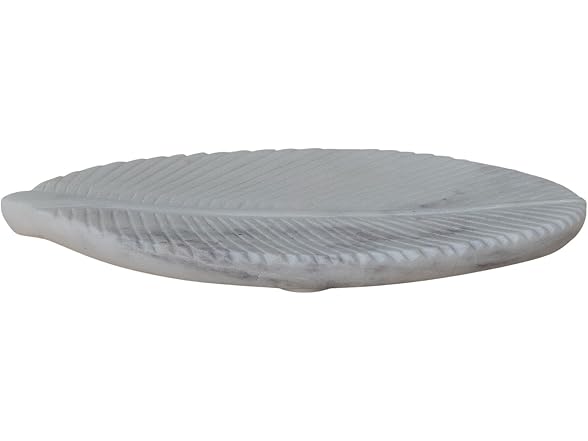 Creative Co-Op Marble Leaf-Shaped Decorative Dish