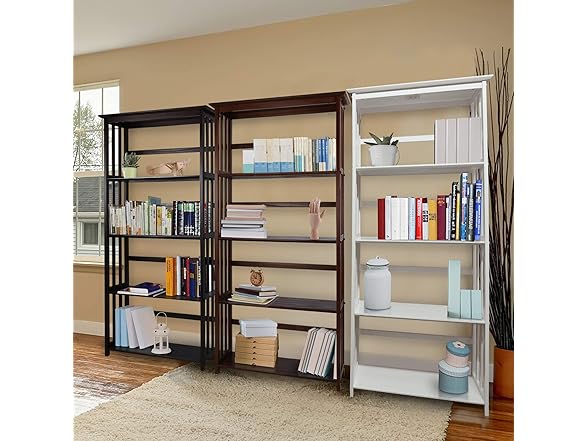 Casual Home Mission Style 5-Shelf Bookcase