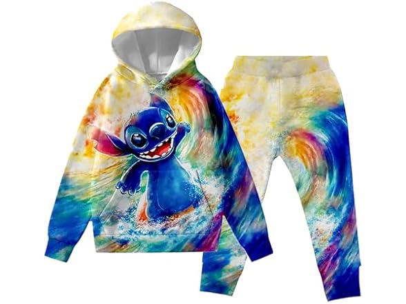 3D Print Pullover Sweatshirts With Pants