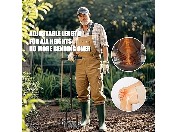 TOPHDY GAR-63 Lawn Aerator Spike Tool, 15 Spikes