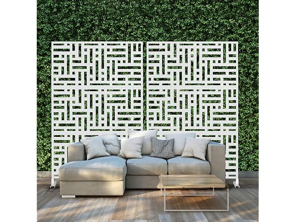 Metal Privacy Screen Outdoor 72" H×47" W