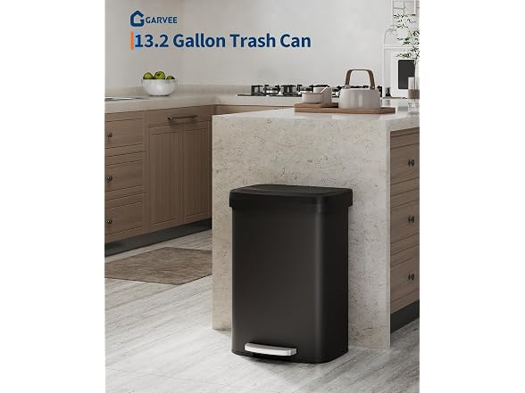 MOVECOM Trash Can with Lid, 13 Gallon (50L) 