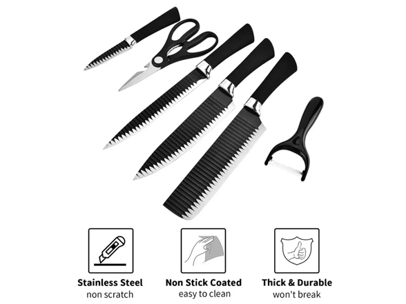 6-Piece Non-Stick Culinary Knife Set
