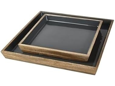 $12.99, Was $19.99, 35% Off! Mikasa Mango Wood Serving Trays 2pc dealfomo