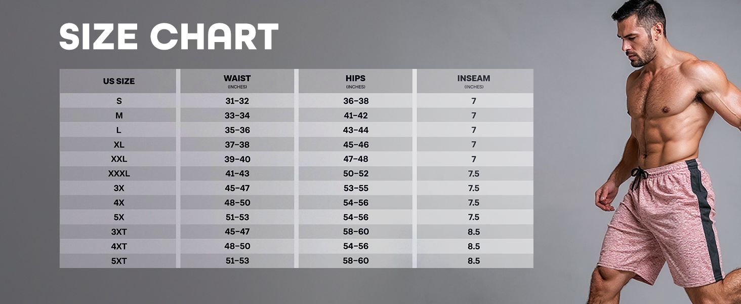 (5PK) Men's Active Performance Shorts - Gallery 8