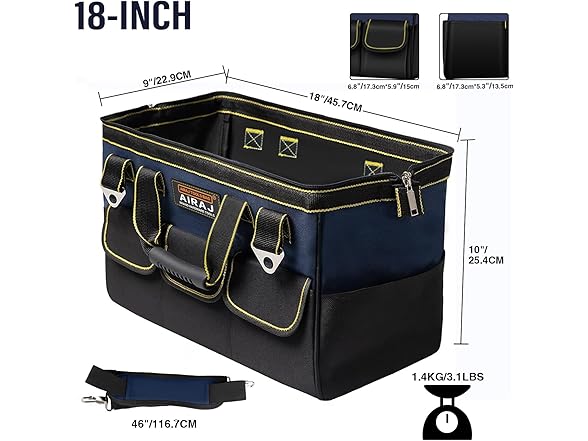AIRAJ 18 Inch Tool Bag