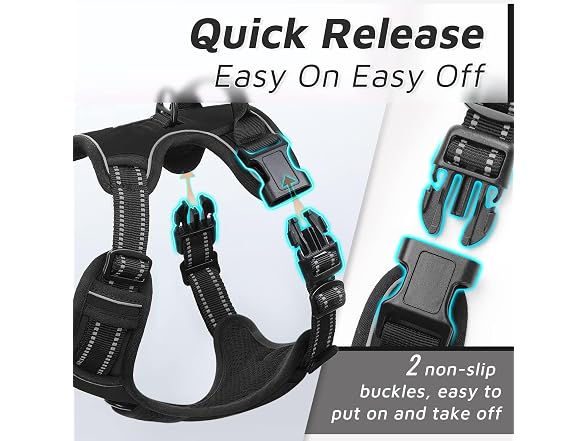 Pet Vest Harness with 2 Leash Clips, Adjusta