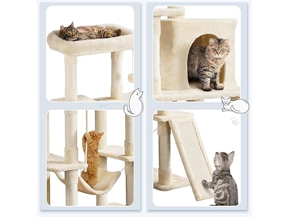 Yaheetech Cat Tree, 63 Inches Multi-Leve