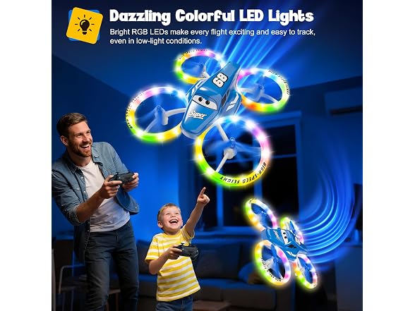 Helatt Drones for Kids Beginners LED