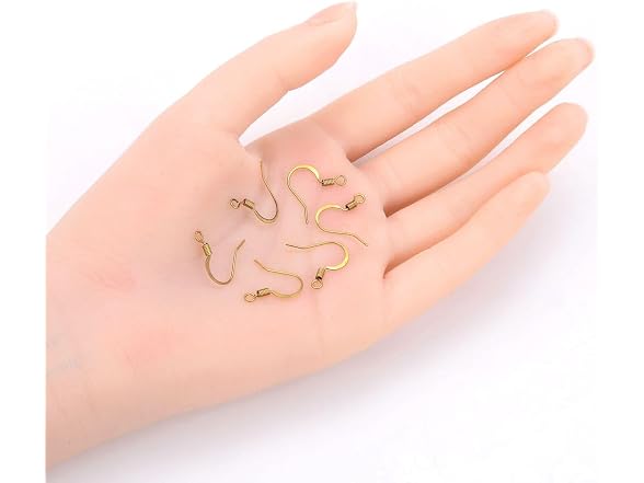 Adabele 50pcs Raw Brass Flat Fish Earring