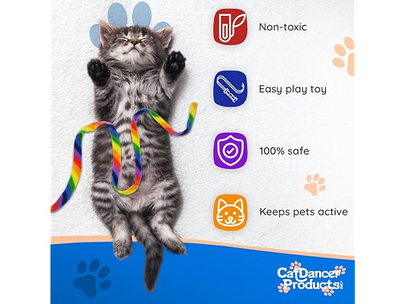 Cat Dancer Products Rainbow Cat Wand Charmer
