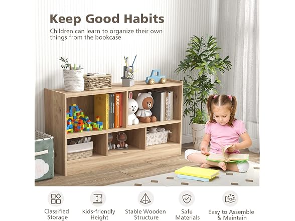MEDIMALL 5 Cube Kids Toy Storage Organizer