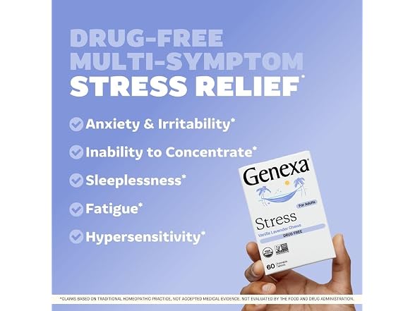 Genexa Stress and Anxiety Relief 60 Tablets