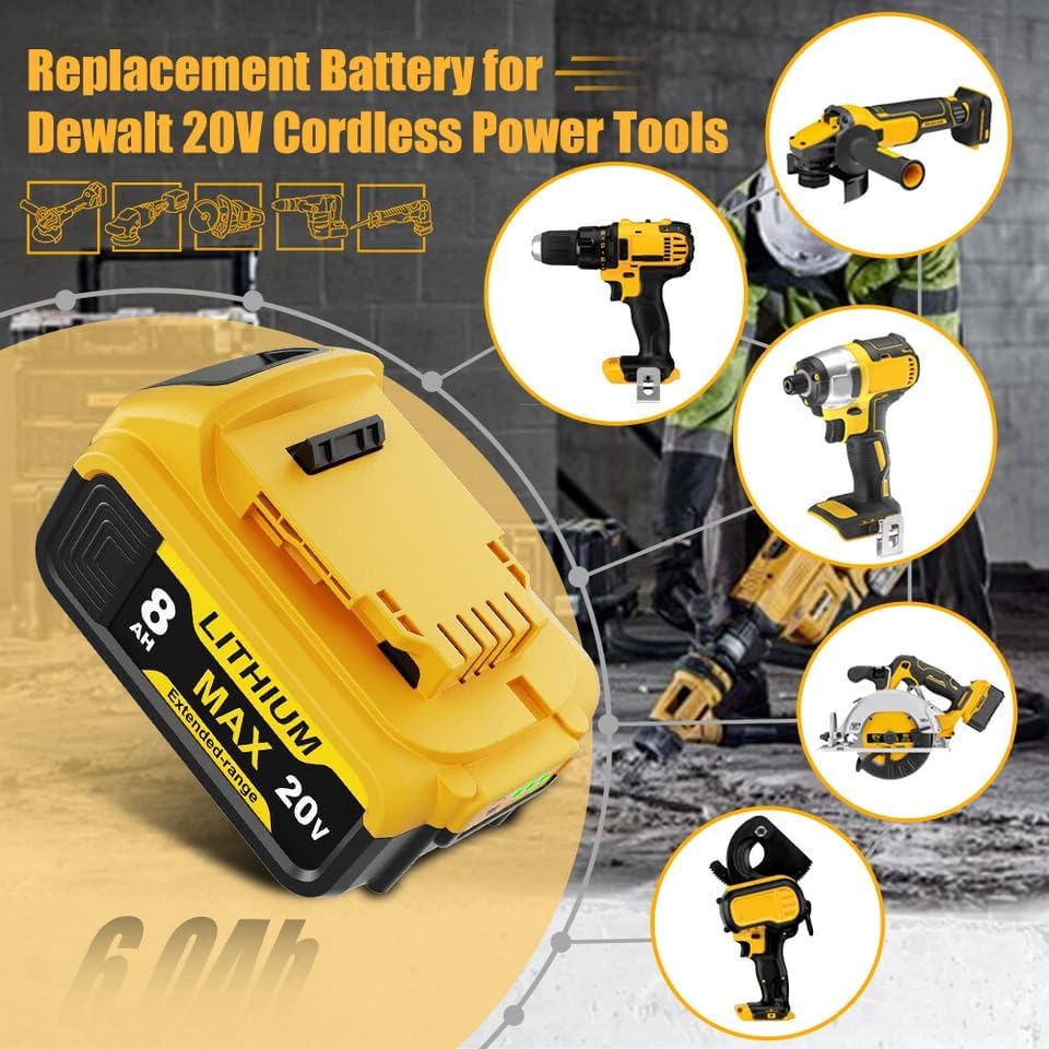 Simple Plus+ 20V 8.0Ah Replacement Battery for DEWALT - Gallery 11