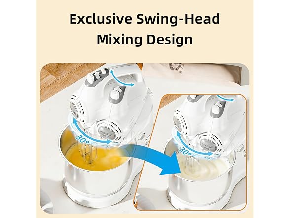 Vikaluz 3.2QT 2-in-1 Stand Mixer