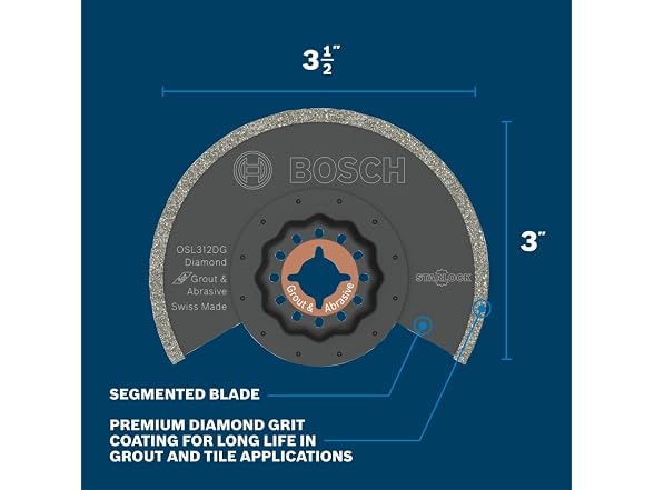 Bosch OSL312DG Diamond Grit Grout Blade