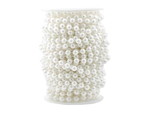 Mandala Crafts Faux 8mm White Pearl Beads