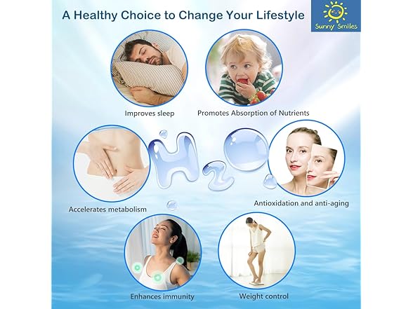 Sunny Smiles Hydrogen Water Bottle